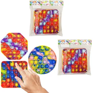 2 Pc Silicone Bubble Pop Push Toy Sensory Fidget Rainbow Autism Stress Relief