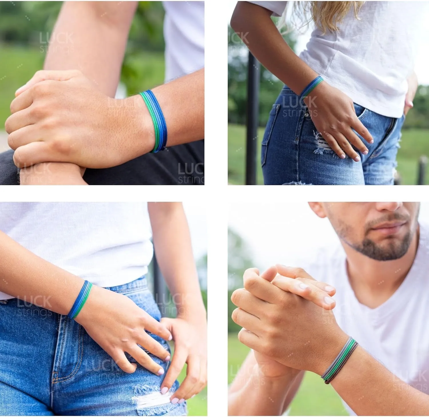Adjustable Wax Nylon Cord Bracelet for Men Women Adult - Vegan Leather String | Unisex Waterproof Nautical & Surfer Style Friendship Gift, Minimalist
