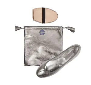 Barbara Harris Foldable Ballet Flats in Silver