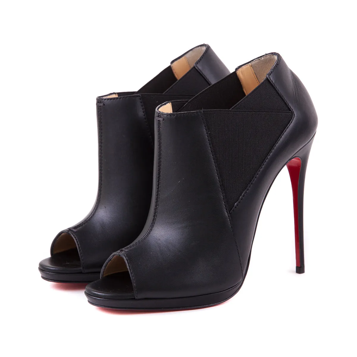 Bootstagram 120 Peep-Toe Bootie Black