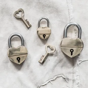 Brass Heart Shaped Lock