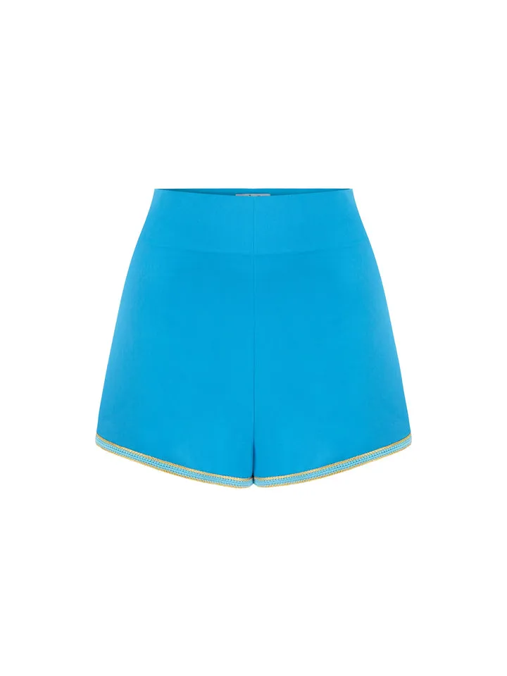 Bridgitte Embellished Short - Malibu Blue