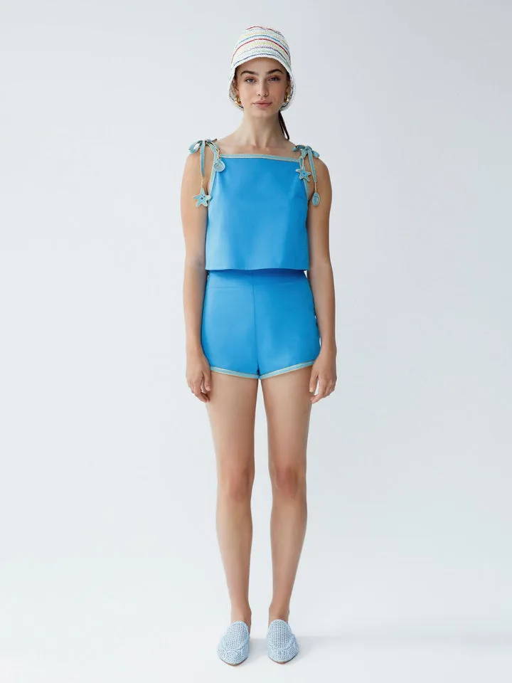 Bridgitte Embellished Short - Malibu Blue