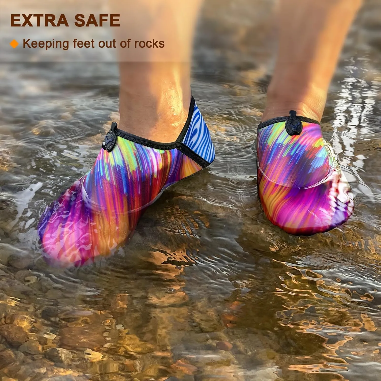 BULLIANT Women Water Shoes Men,Barefoot Sock Slippers Slip on Beach Shoes Yoga Exercise Shoes Quick Dry
