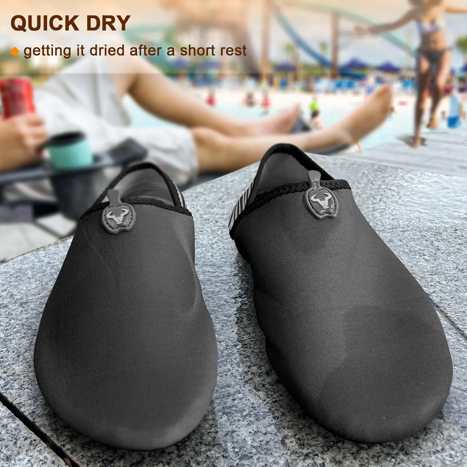 BULLIANT Women Water Shoes Men,Barefoot Sock Slippers Slip on Beach Shoes Yoga Exercise Shoes Quick Dry