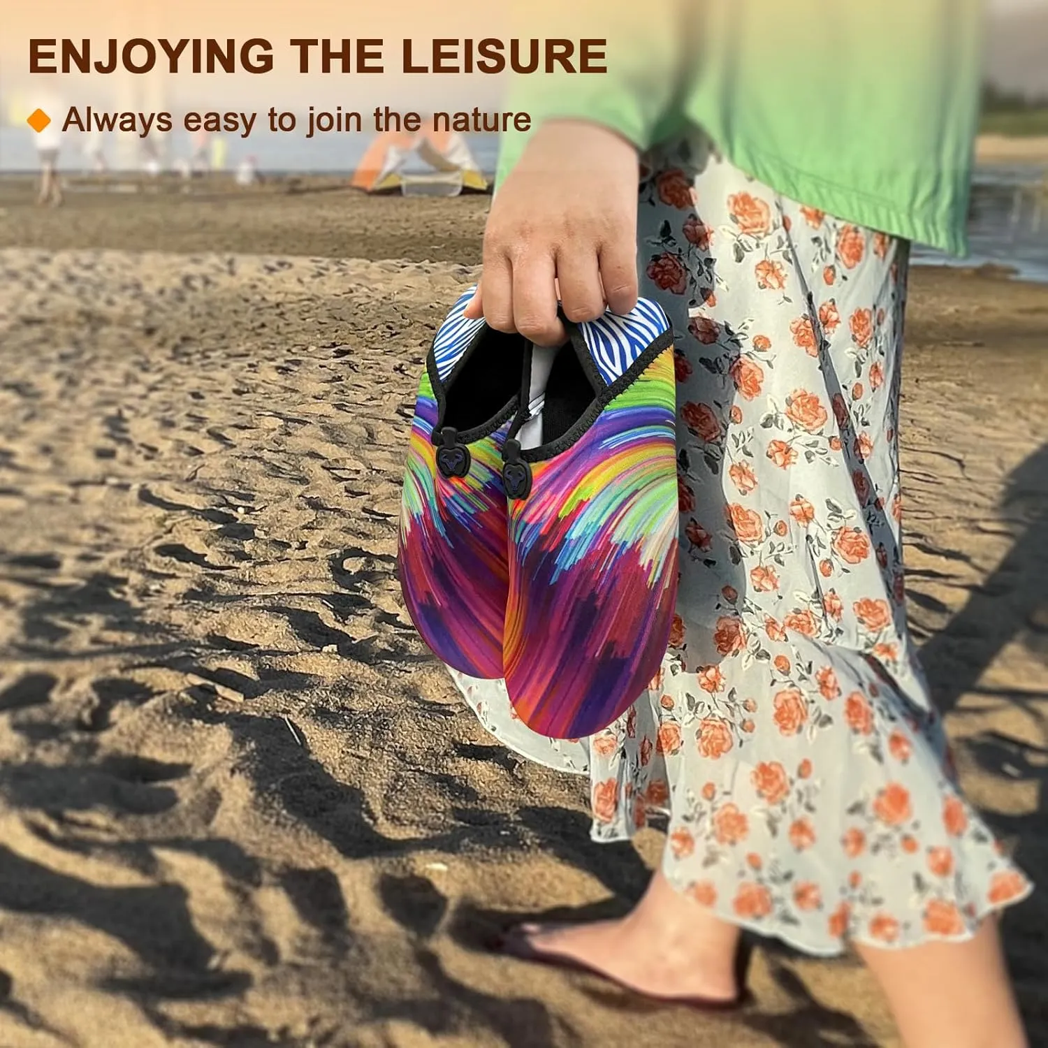 BULLIANT Women Water Shoes Men,Barefoot Sock Slippers Slip on Beach Shoes Yoga Exercise Shoes Quick Dry