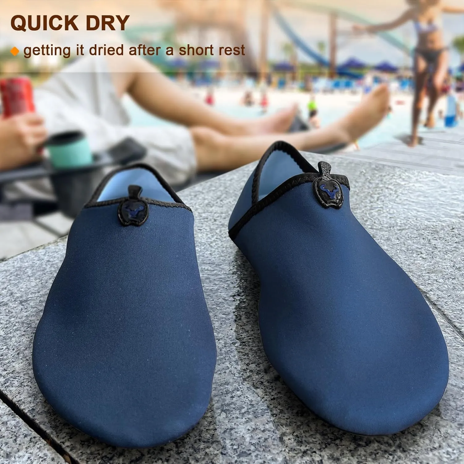 BULLIANT Women Water Shoes Men,Barefoot Sock Slippers Slip on Beach Shoes Yoga Exercise Shoes Quick Dry