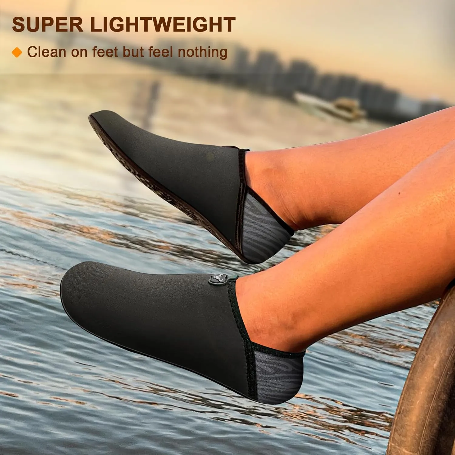 BULLIANT Women Water Shoes Men,Barefoot Sock Slippers Slip on Beach Shoes Yoga Exercise Shoes Quick Dry