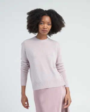 cashmere crew neck sweater - lilac