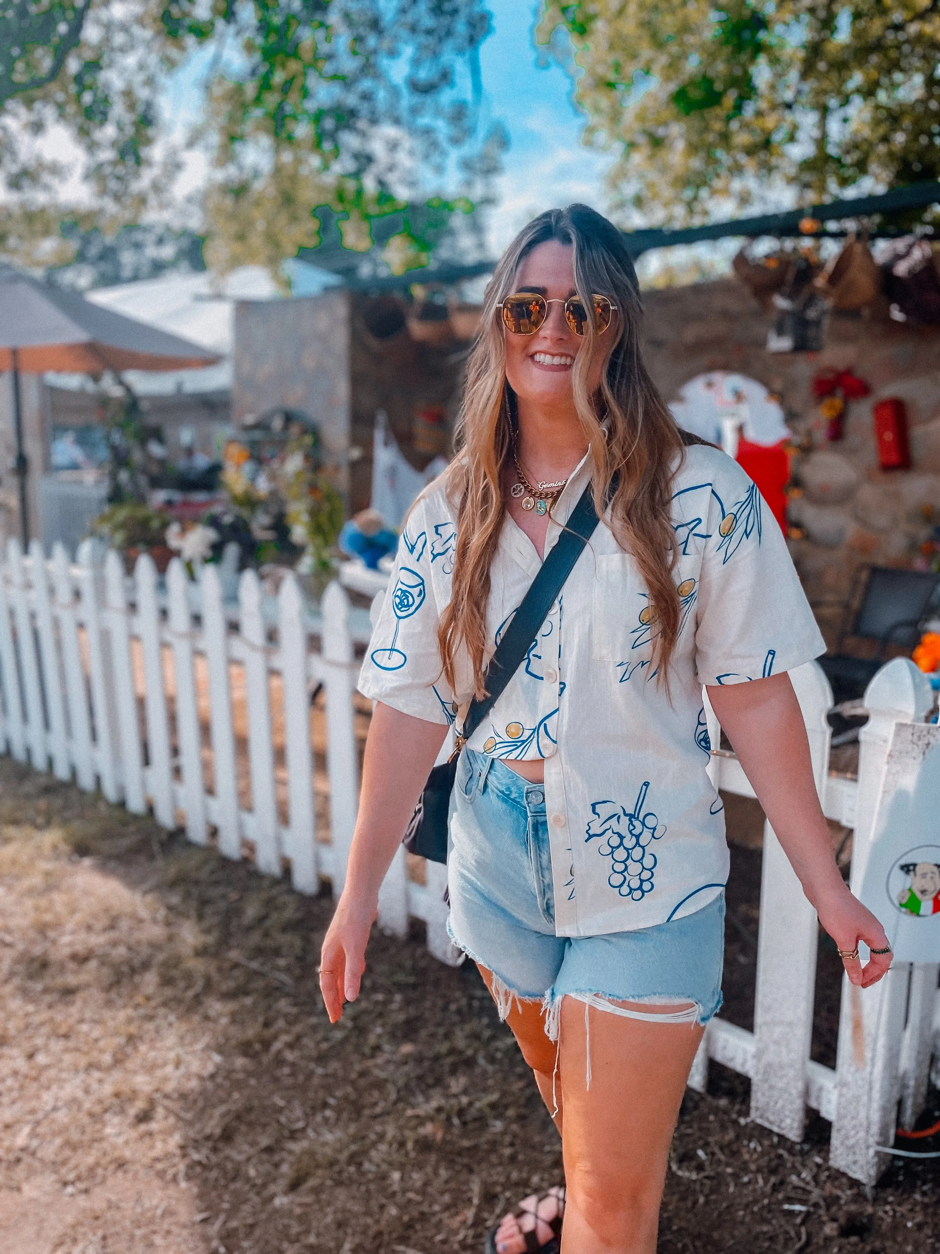 Cocktail Hour Oversized Cotton Blouse