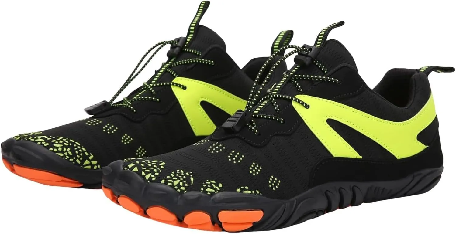 Comfortable Amphibious Water Shoes for Men Women Quick Drying Wading Shoes Non Slip Summer Hiking Sneakers with Breathable Mesh Knit Cushion Indoor Workout Sneakers with Adjustable Lace Women Men