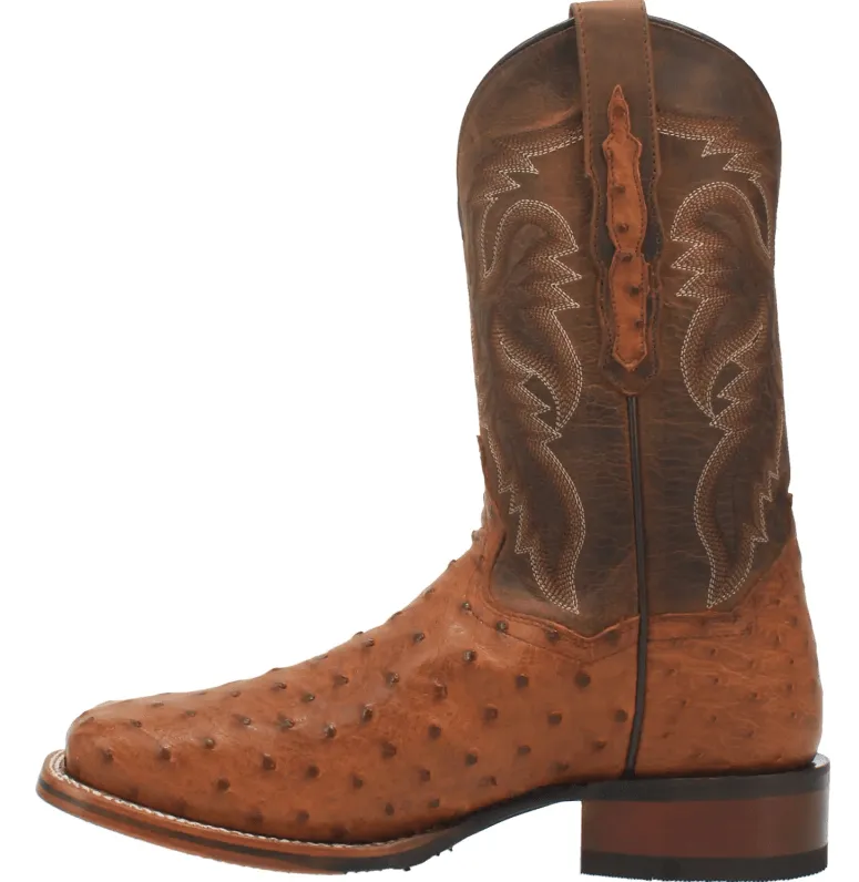 Dan Post Men's Alamosa Bay Apache Full Quill Ostrich Exotic Boots DP4874