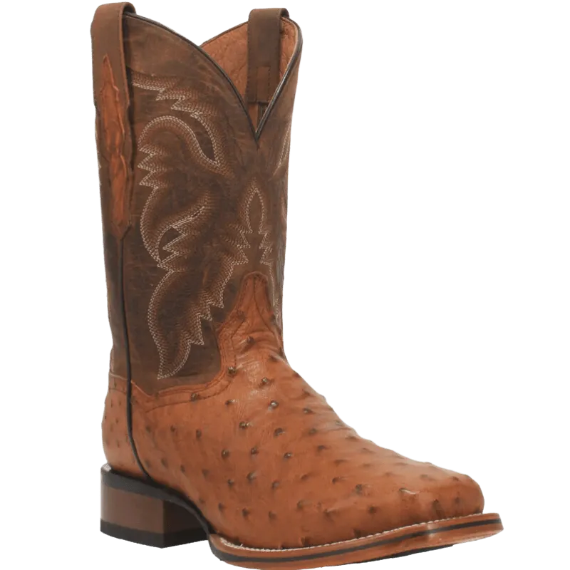 Dan Post Men's Alamosa Bay Apache Full Quill Ostrich Exotic Boots DP4874