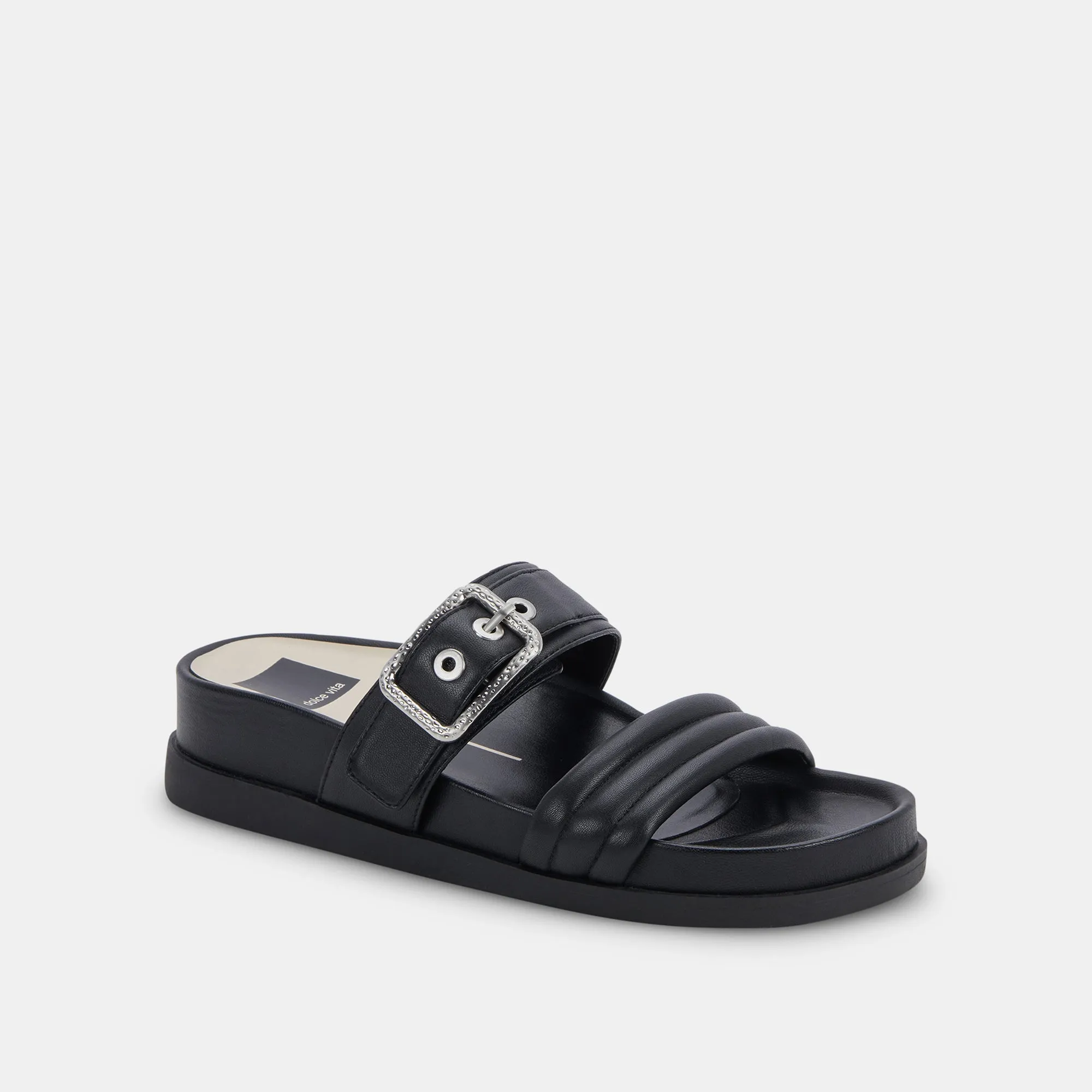 Dolce Vita Shaila Sandals in Black Leather