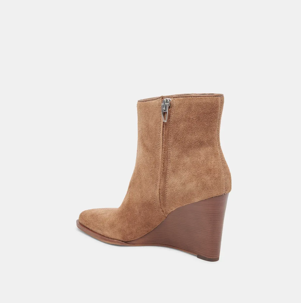 Dolce Vita Susann Booties in Chestnut Suede