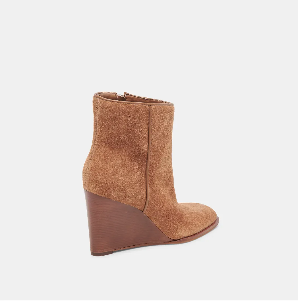 Dolce Vita Susann Booties in Chestnut Suede