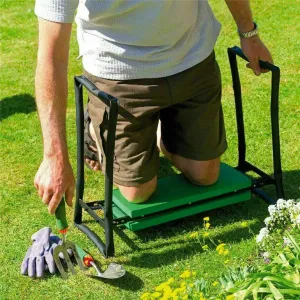 Foldable Garden Kneeler Seat Soft Eva Pad Steel Frame