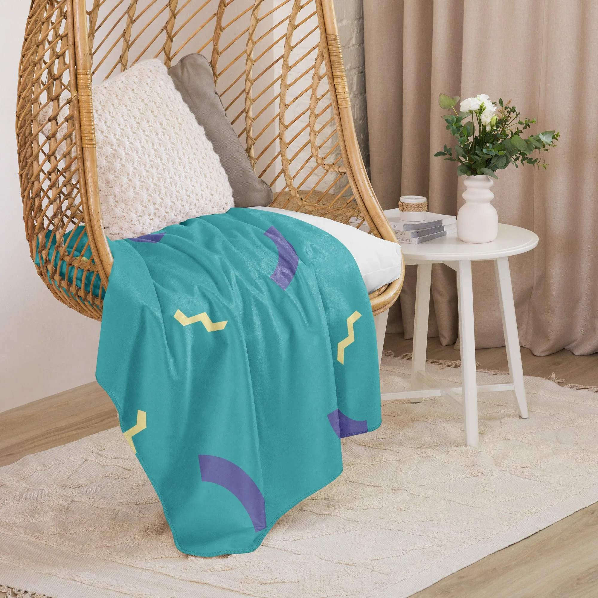 Green Sherpa Blanket