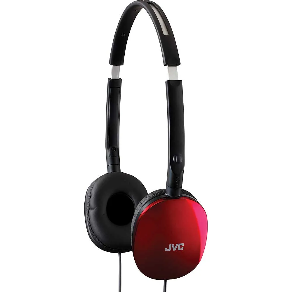HA-S160R “FLATS” Foldable Headphones, Red