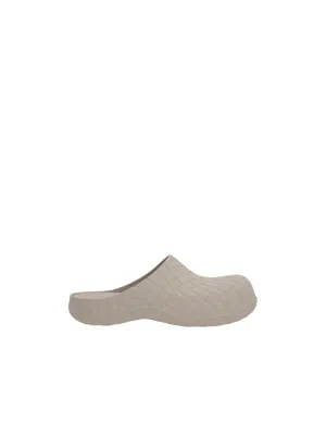 Intrecciato Printed Leather Mules