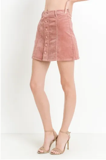 Jane B Corduroy Mini Skirt
