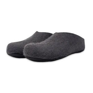 Lahtiset Felt Slippers w/ Rubber Sole, Dark Grey