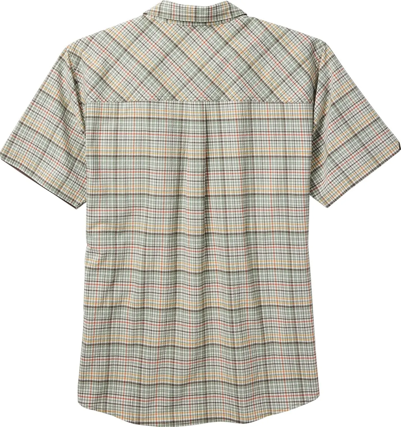 Legendary Whitetails Men's Stretch Woven Plaid UPF 30  Uv Moisture Wicking Short Sleeve Shirt