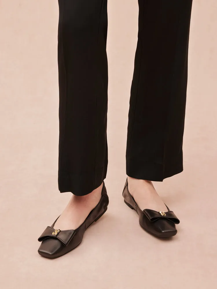 Madeline Studded Bow Foldable Flats