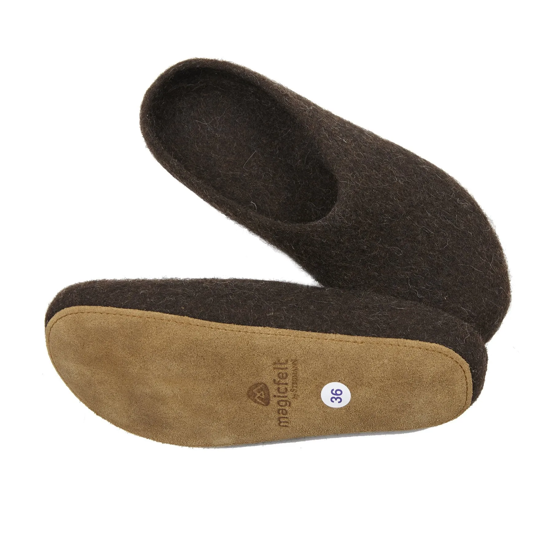 Magicfelt Juraschaf Wool Slippers in Natural Black