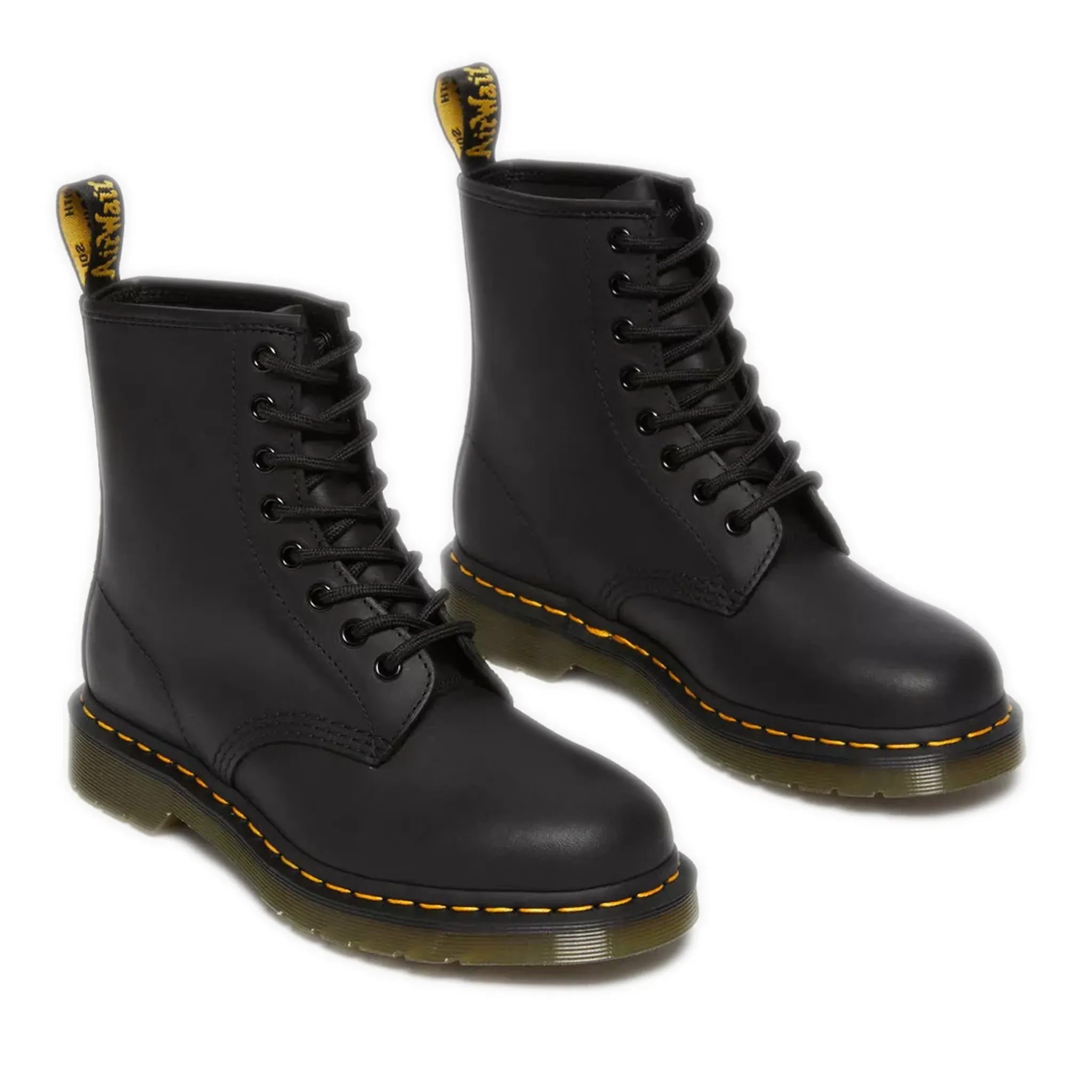 Men's Dr. Martens 1460 Greasy Leather Lace Up Boots - Black Greasy Leather