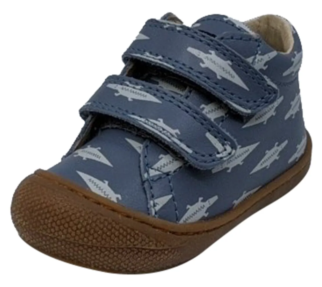 Naturino Girl's Cocoon Vl Crocodile Sneakers, Celeste/Latte