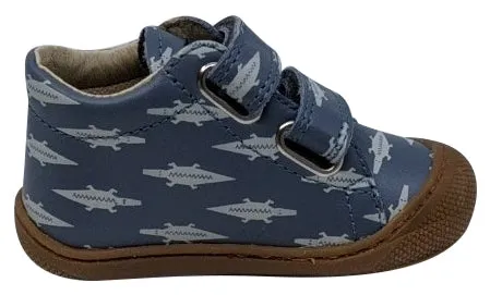 Naturino Girl's Cocoon Vl Crocodile Sneakers, Celeste/Latte