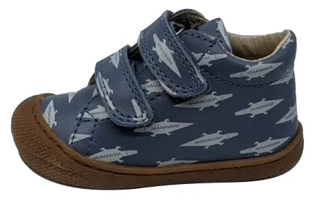 Naturino Girl's Cocoon Vl Crocodile Sneakers, Celeste/Latte