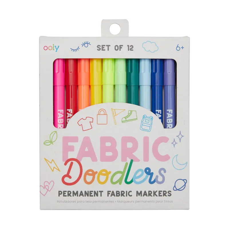 Ooly Fabric Doodlers Markers 12pk