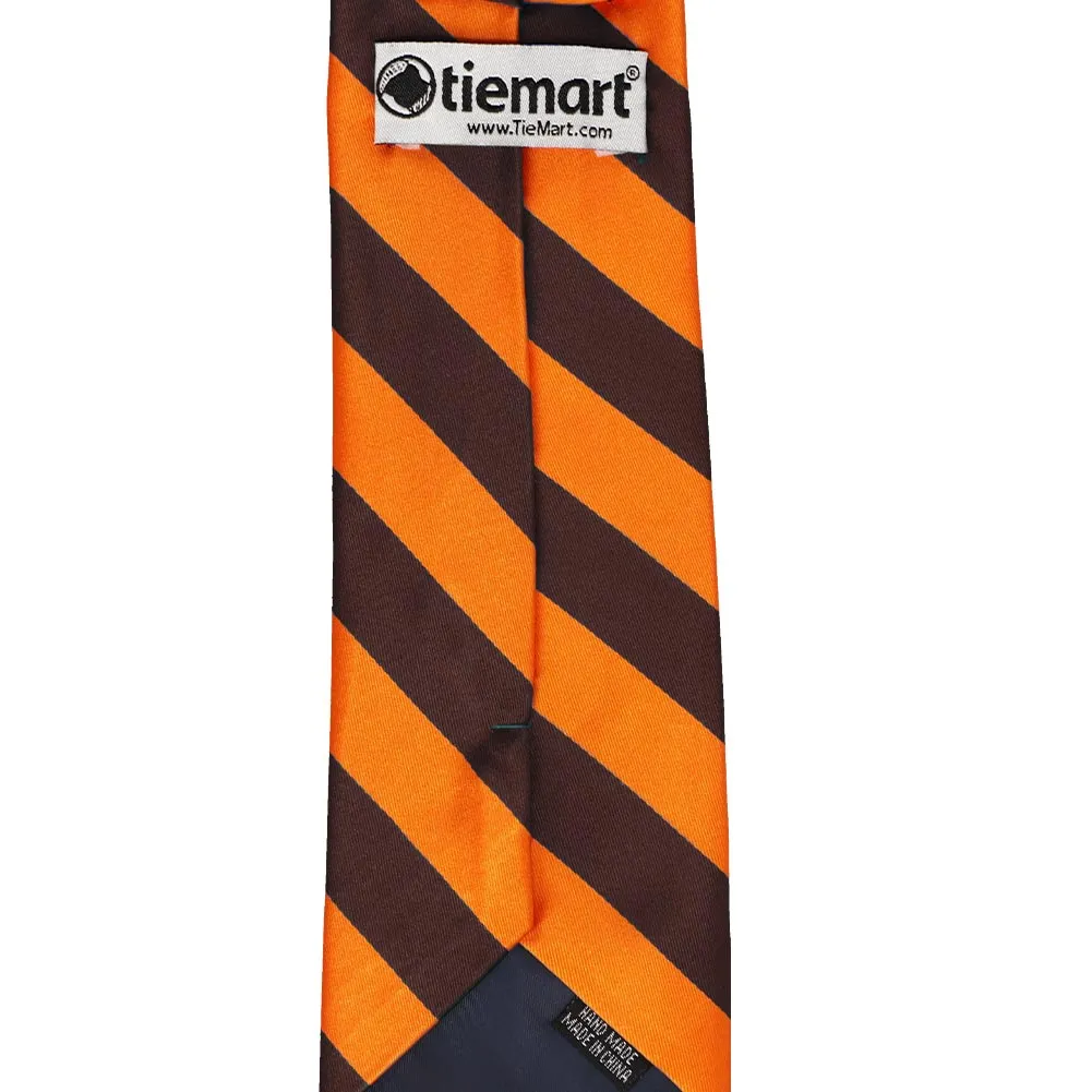 Orange and Brown Striped Tie
