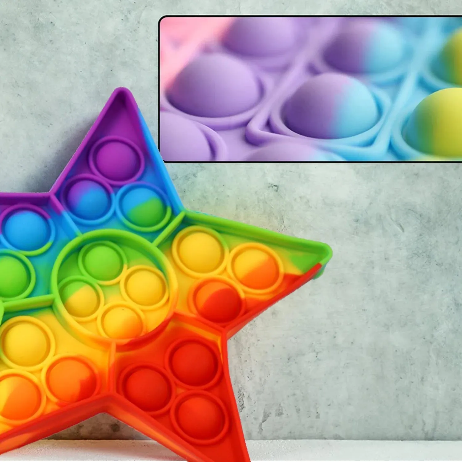 Push Pop Bubble Fidget Sensory Toy,Autism Special Needs Silicone Stress Relief Toy,Great Fidget Toy Sensory Toys Novelty Gifts for Girls Boys Kids Adults