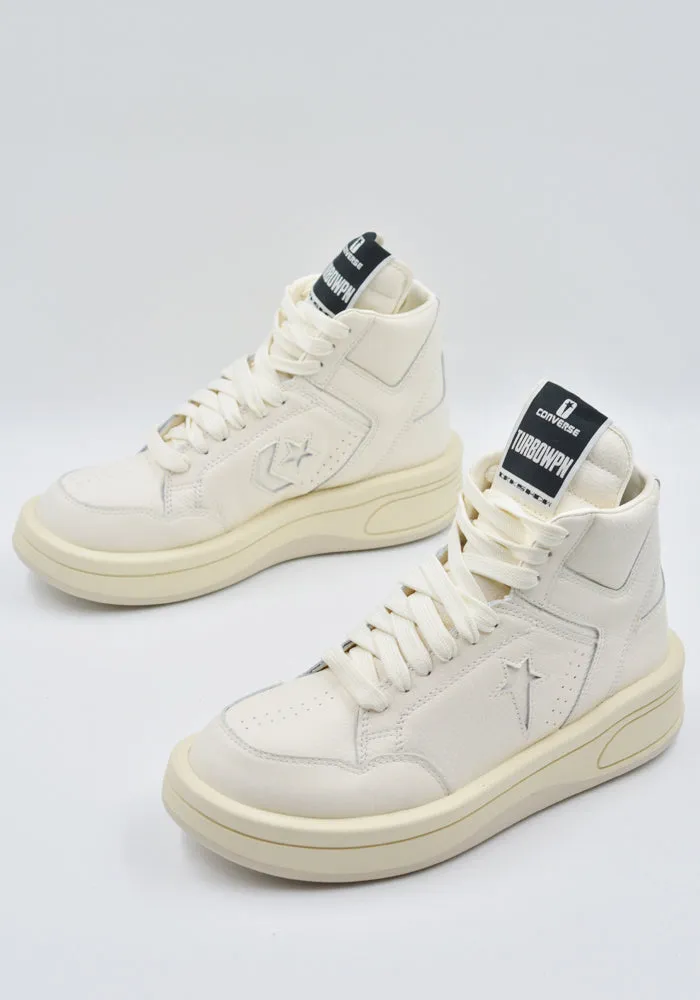 RICK OWENS DRKSHDW X CONVERSE DC02DX343 172R0 TURBOWPN MID-TOP SNEAKERS WHITE  (New season SS25)