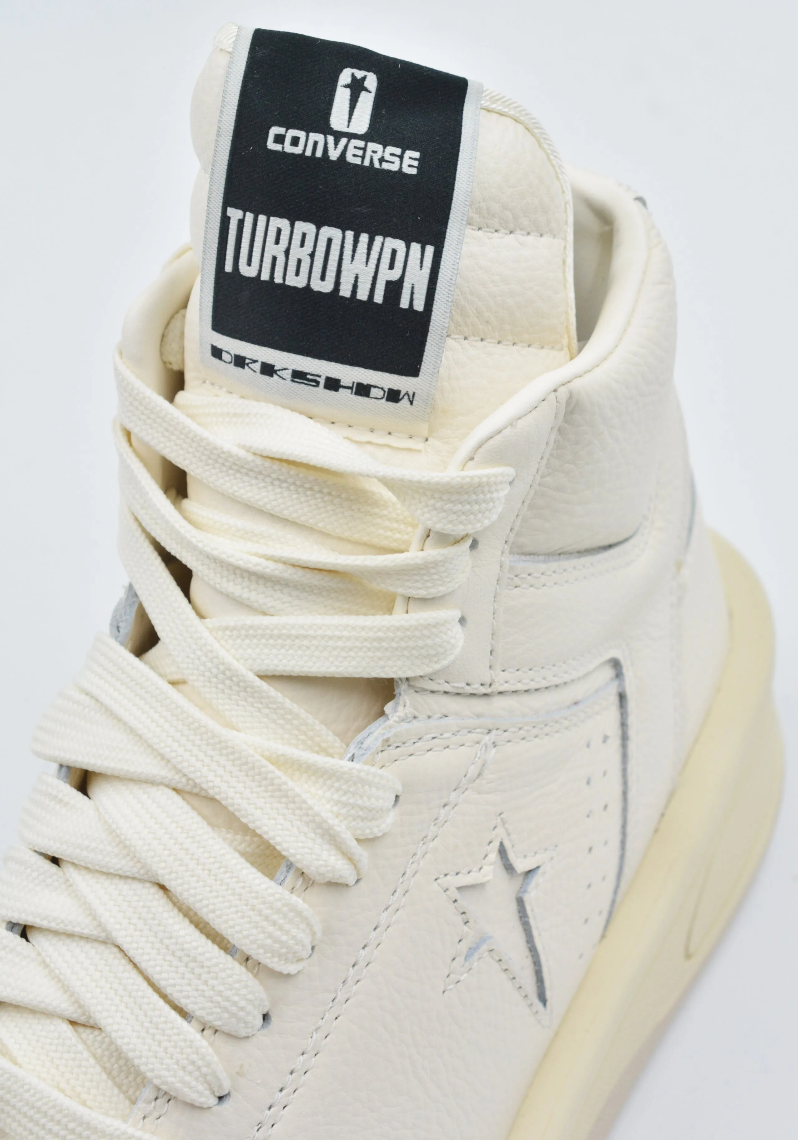 RICK OWENS DRKSHDW X CONVERSE DC02DX343 172R0 TURBOWPN MID-TOP SNEAKERS WHITE  (New season SS25)