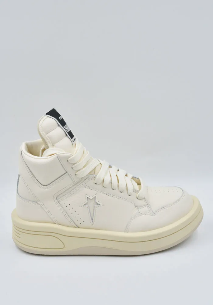 RICK OWENS DRKSHDW X CONVERSE DC02DX343 172R0 TURBOWPN MID-TOP SNEAKERS WHITE  (New season SS25)