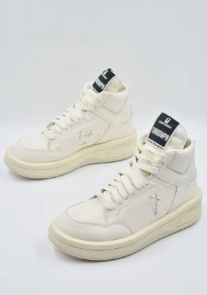 RICK OWENS DRKSHDW X CONVERSE DC02DX343 172R0 TURBOWPN MID-TOP SNEAKERS WHITE  (New season SS25)