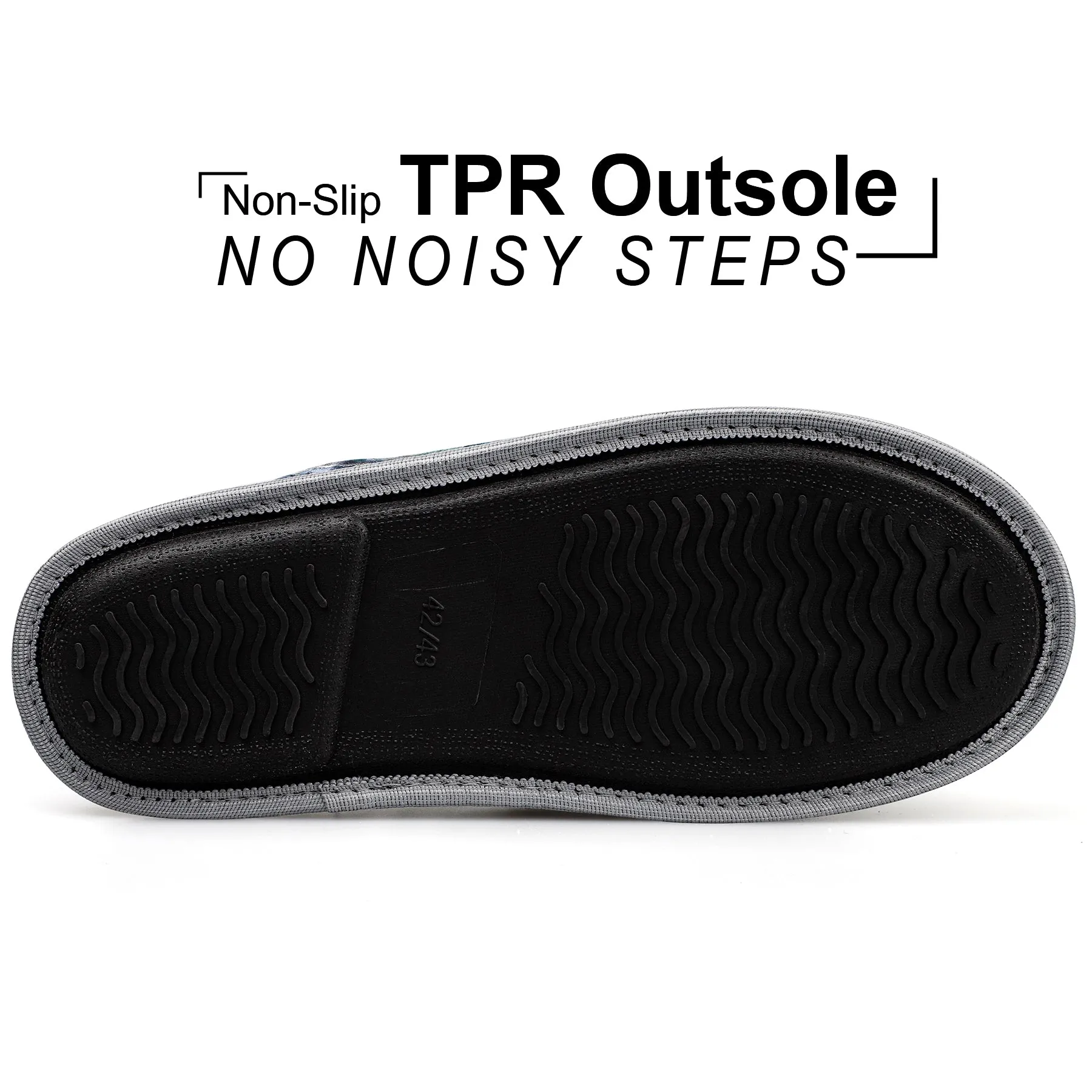 Riemot Women/Men's Slippers Memory Foam Black White Winter Slippers for Indoor Travel Hotel