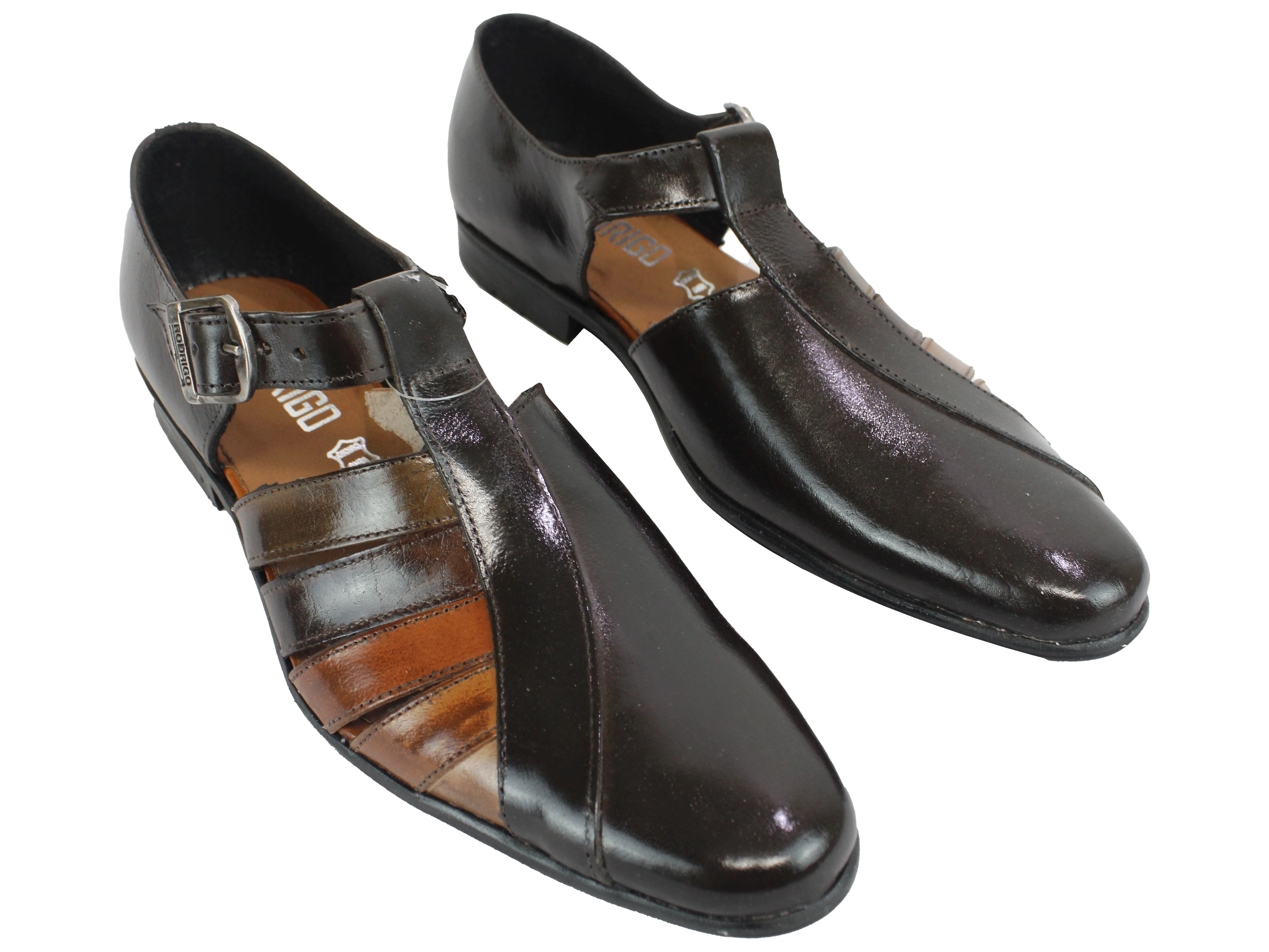 Rodrigo Taupe Multi Leather Shoe Sandal