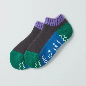 Rototo Purple/Charcoal Slipper Sock
