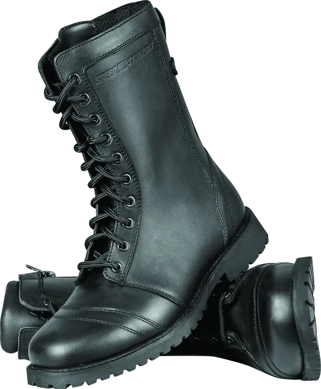 Speed and Strength Fast Times Leather Boots Black Womens - 7
