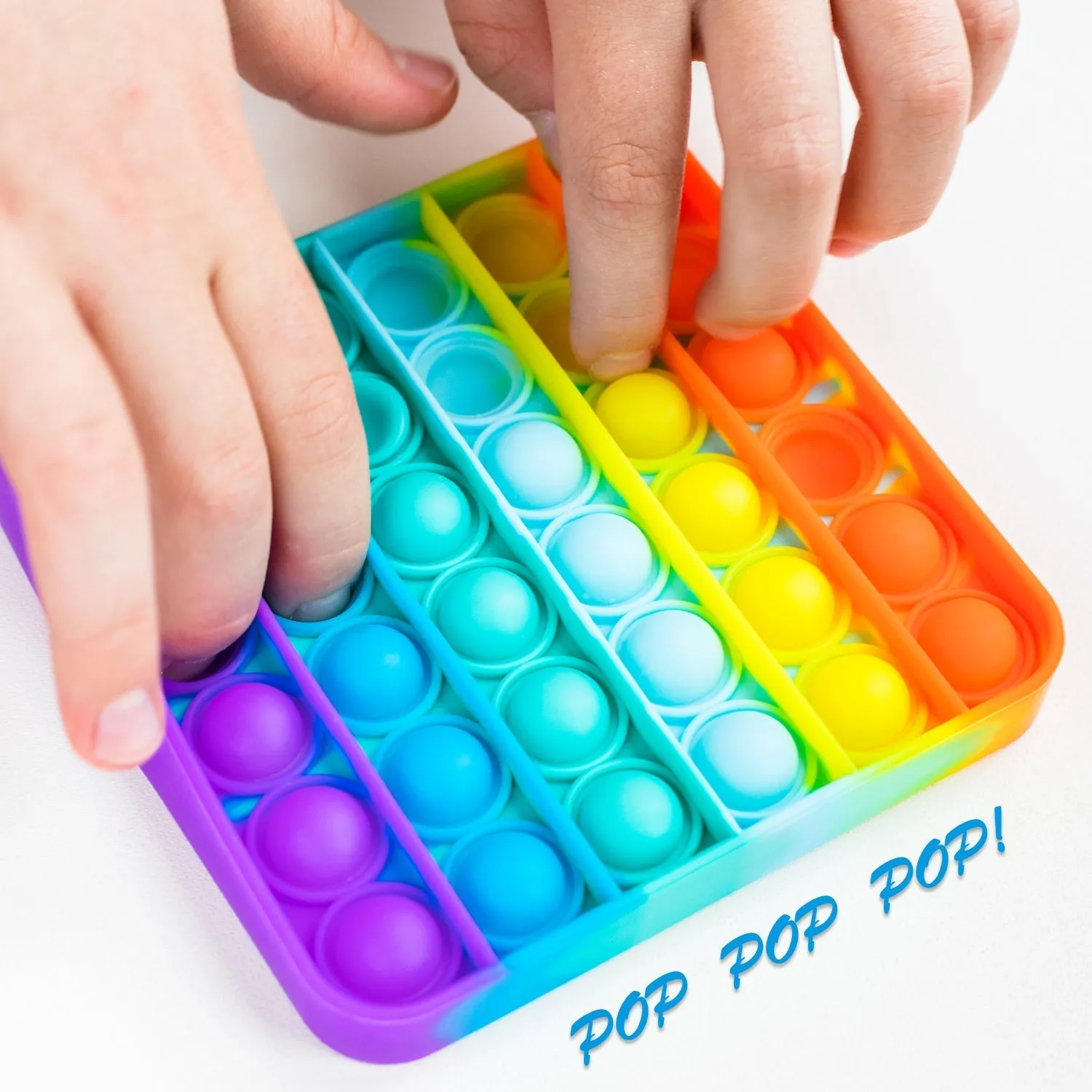 Square Popit Toy Special Needs Silicone Stress Relief Toy For Kids & Adult All Use  Toy