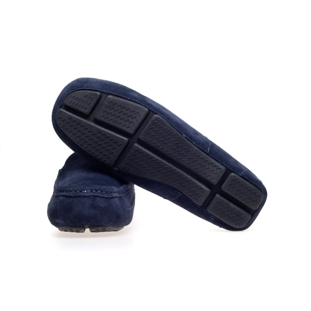Steptronic Marlow Mens Navy Blue Suede Slippers