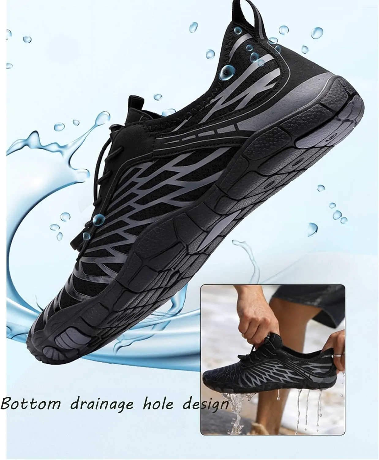 StoneLiquid Hike Barefoot Footwear Womens Men, Non-Slip Zero Drop Sole Trail Running Sneakers Wide Toe Box Shoes