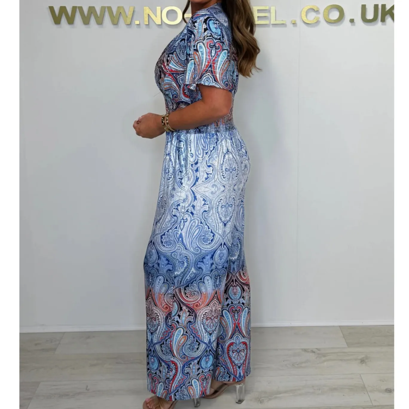  Summer Hot Sale 50% Off  Bohemian Print Wide Leg Jumpsuit