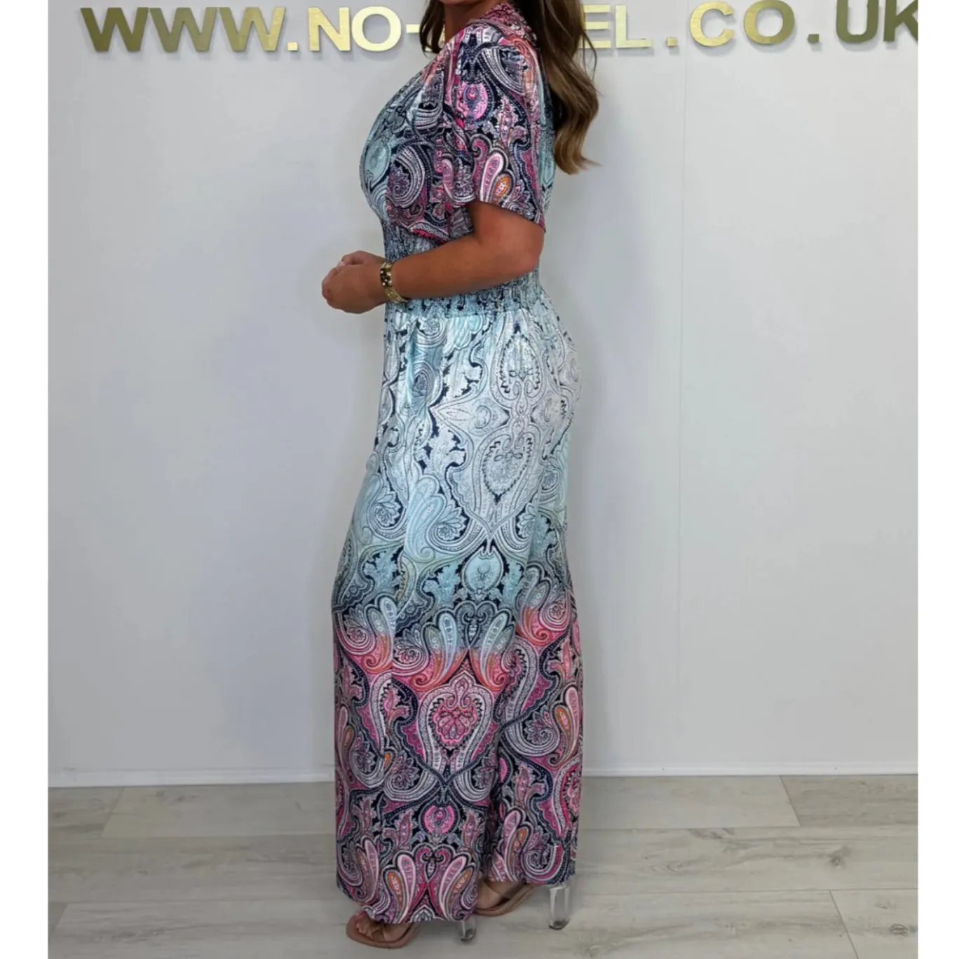  Summer Hot Sale 50% Off  Bohemian Print Wide Leg Jumpsuit