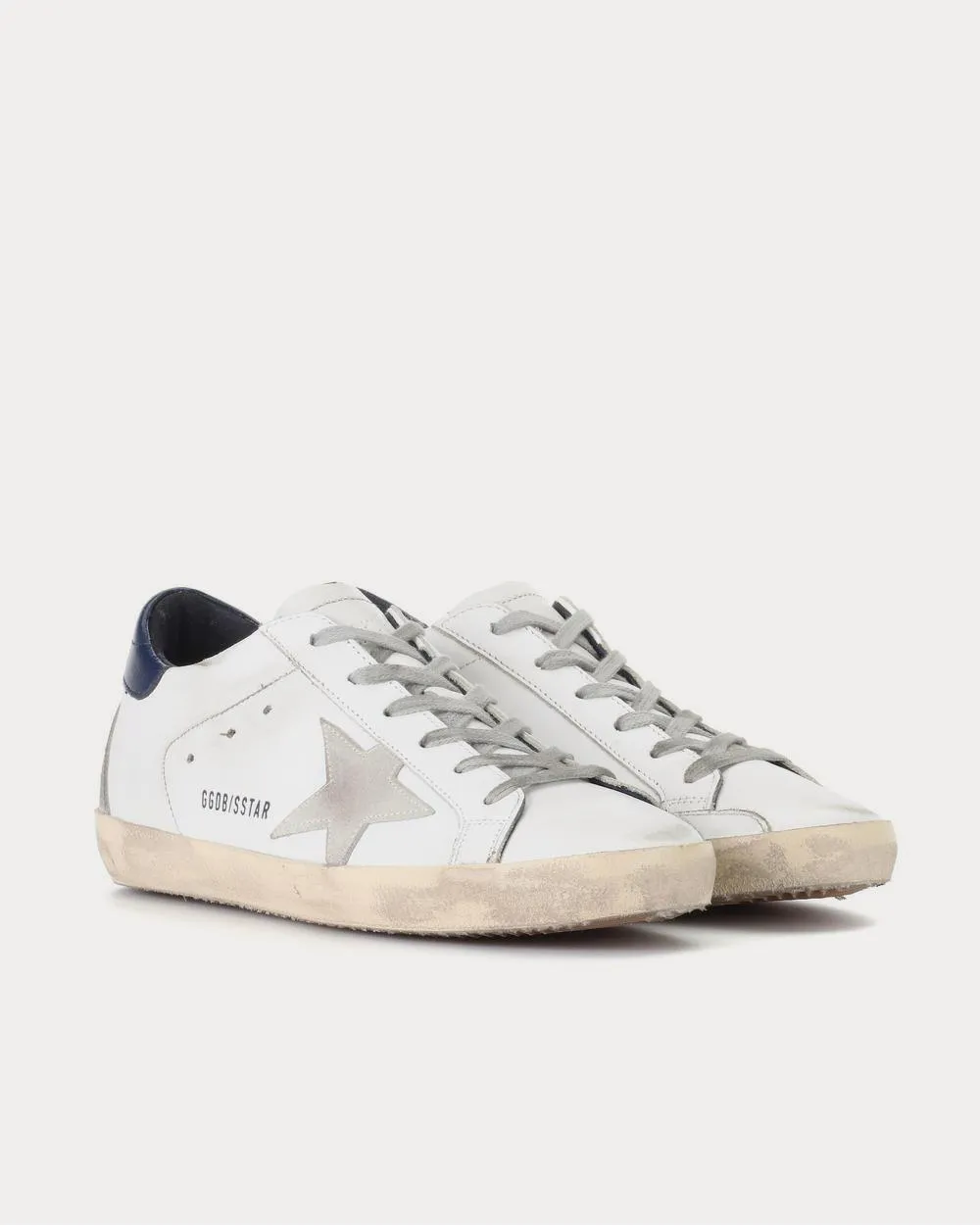 Superstar leather White Blue Low Top Sneakers